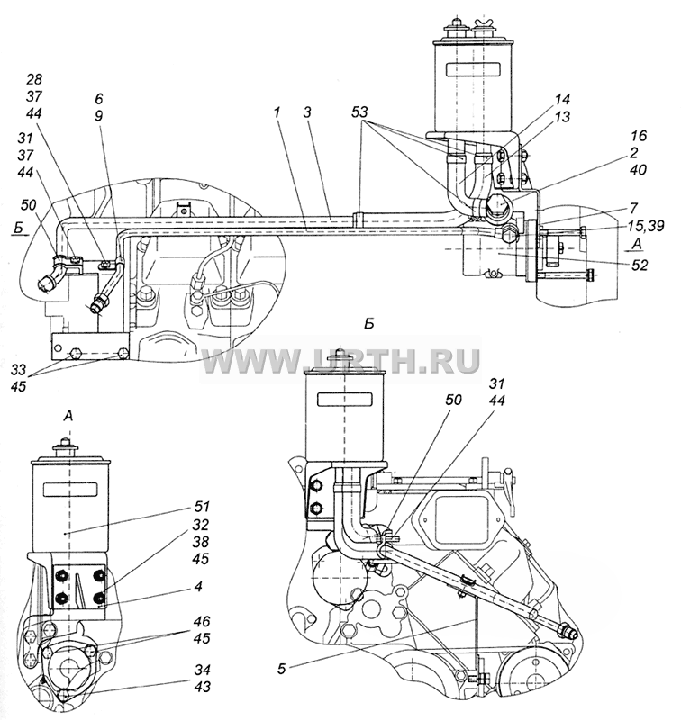 740.50-3407004-10 Установка насоса рулевого усилителя